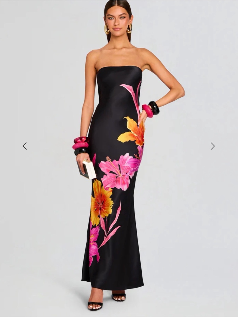 Retrofete Keaton Silk Dress in Nera Primavera
